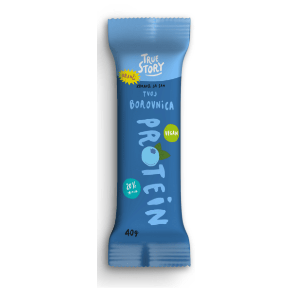 TRUE STORY protein bar borovnica 40g 0
