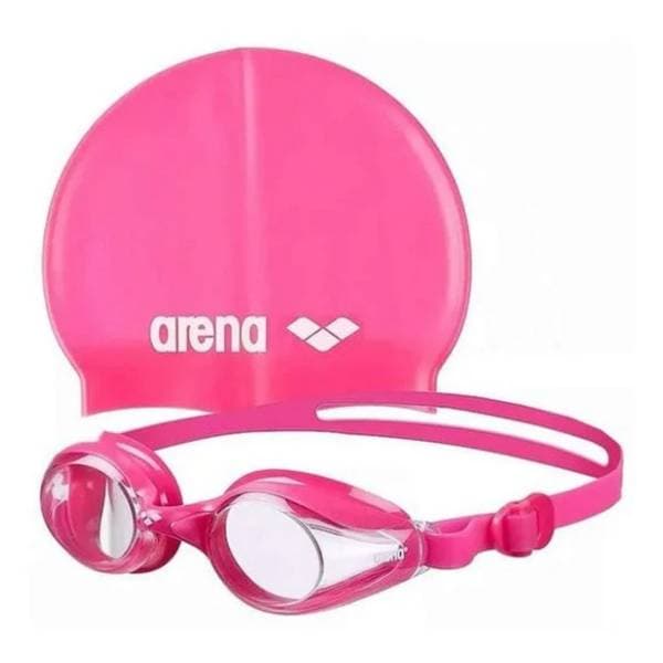 ARENA set za plivanje naočare + kapa roze 0