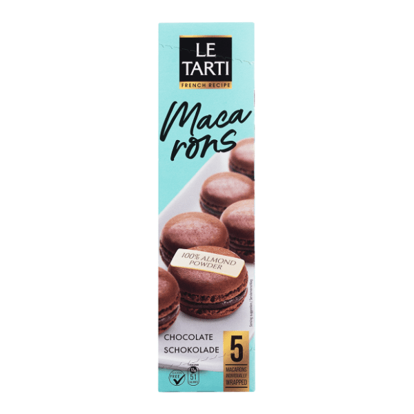 Biskvit LE TARTI Macarons čokolada 60g 0