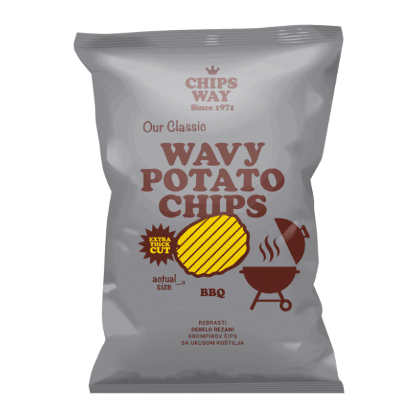 CHIPS WAY čips pekarski debelo rezani BBQ 150g 0