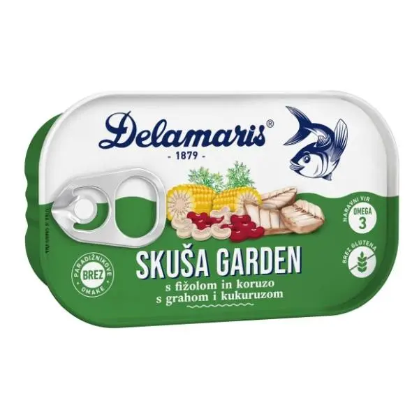DELAMARIS Garden skuša sa povrćem 125g 0