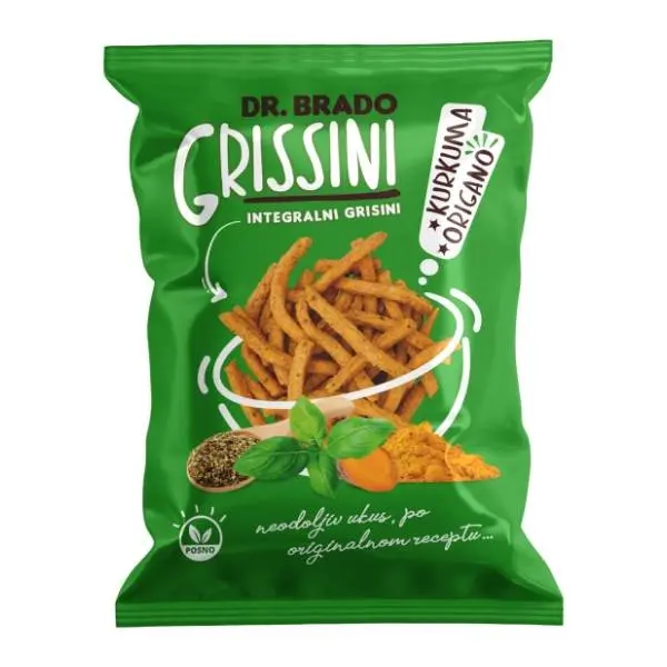 DR. BRADO grisini integralni kurkuma & origano 70g 0