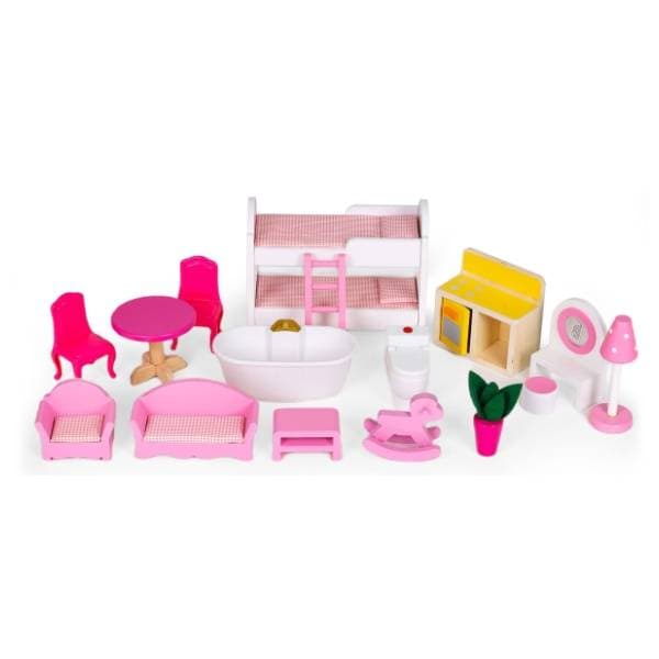 Drvena kućica za lutke na 3 sprata ECO TOYS 2