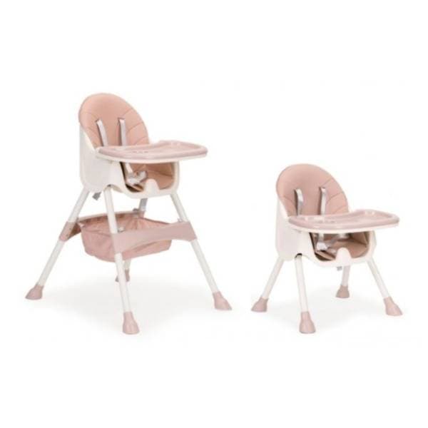 ECO TOYS stolica za hranjenje 2u1 belo-roze 0