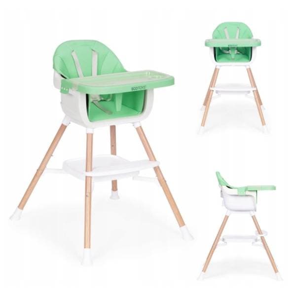 ECO TOYS stolica za hranjenje 2u1 zelena 0
