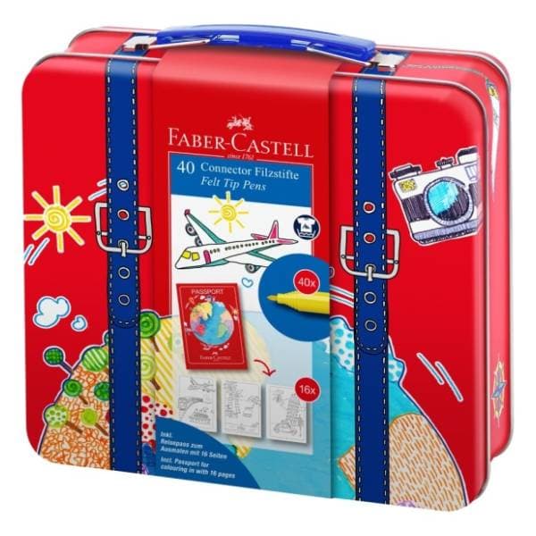 Flomasteri FABER CASTELL connector koferče set 40kom 0