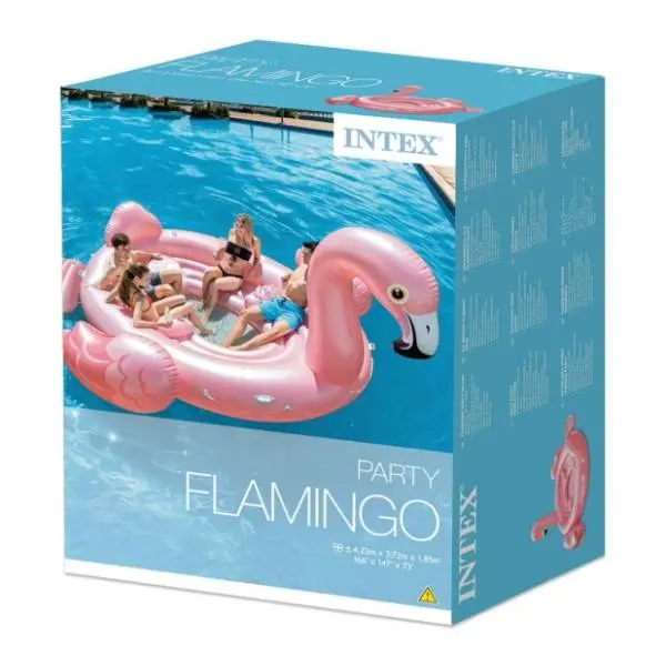 INTEX dušek za vodu Flamingo party Island 422x373x185cm 3