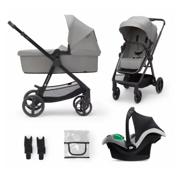 KINDERKRAFT kolica za bebe 3 u 1 Newly siva 1