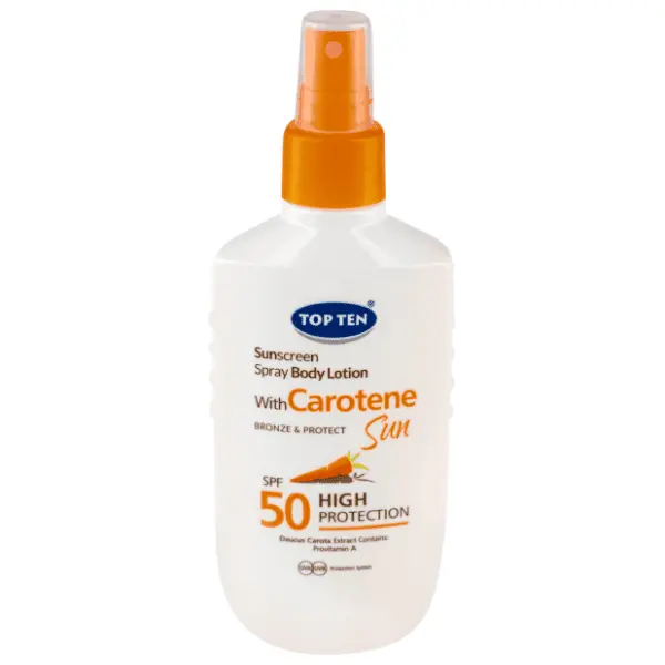 Sprej za sunčanje TOP TEN Carotene bronze&protect SPF50 150ml 0