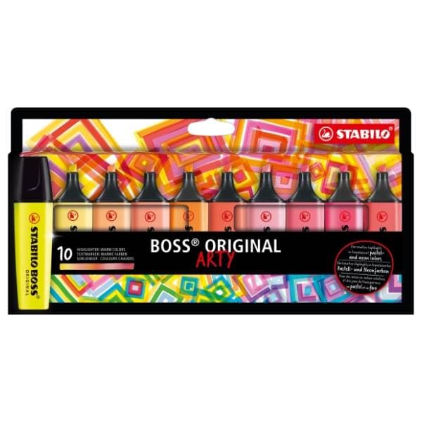 Marker STABILO boss original arty set tople boje 10kom 0