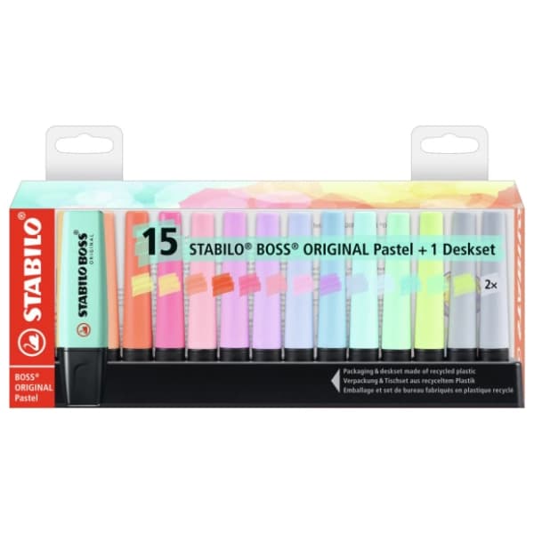 Marker STABILO boss original pastel set 15kom 0