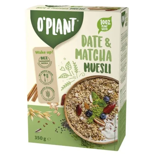 Musli O'PLANT Date & matcha 350g 0