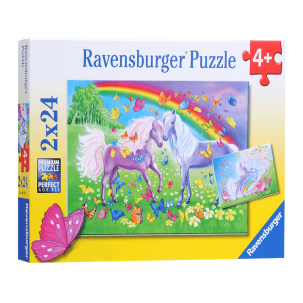 Puzzle Dugini konji 2x24 delova RAVENSBURGER 0