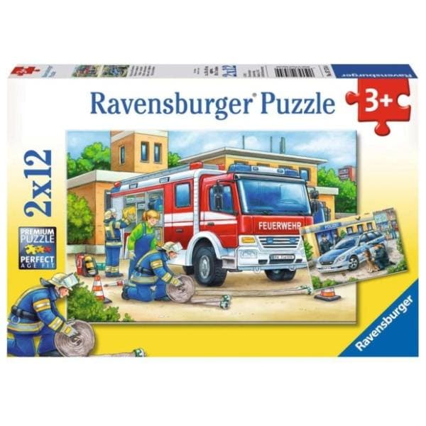 Puzzle Policija i vatrogasci 2x12 delova RAVENSBURGER 0