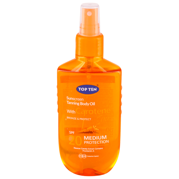 Ulje za sunčanje TOP TEN Carotene bronze&protect SPF20 150ml 0