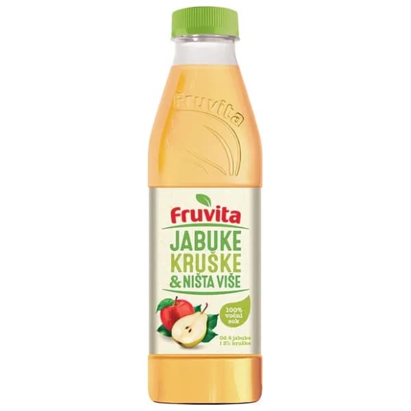 Voćni sok FRUVITA jabuke kruške i ništa više 800ml 0