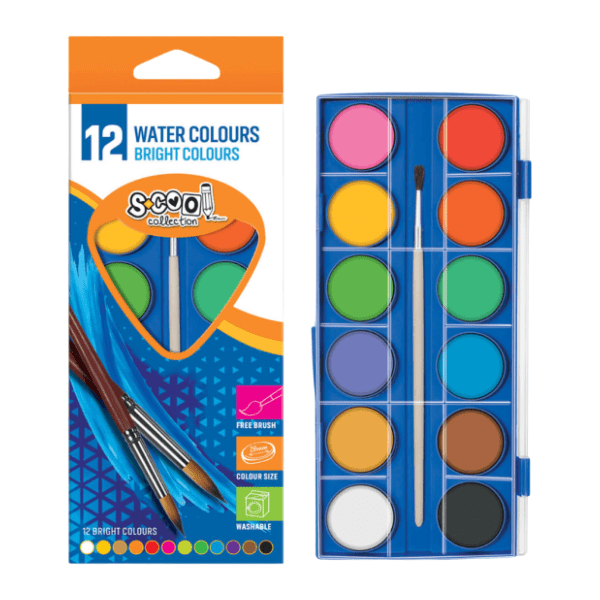 Vodene boje S-COOL 28mm SC012 12kom 0