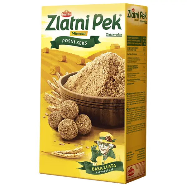 Keks Bambi ZLATNI PEK Mleveni 285g 0