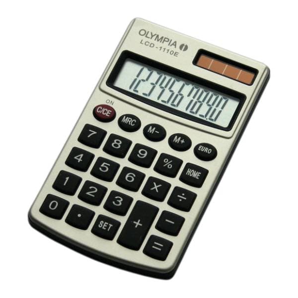 OLYMPIA kalkulator LCD 1110E euro silver 0