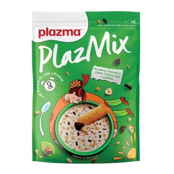 Plazma obrok PLAZMIX sa komadićima lešnika i crne čokolade 350g 0