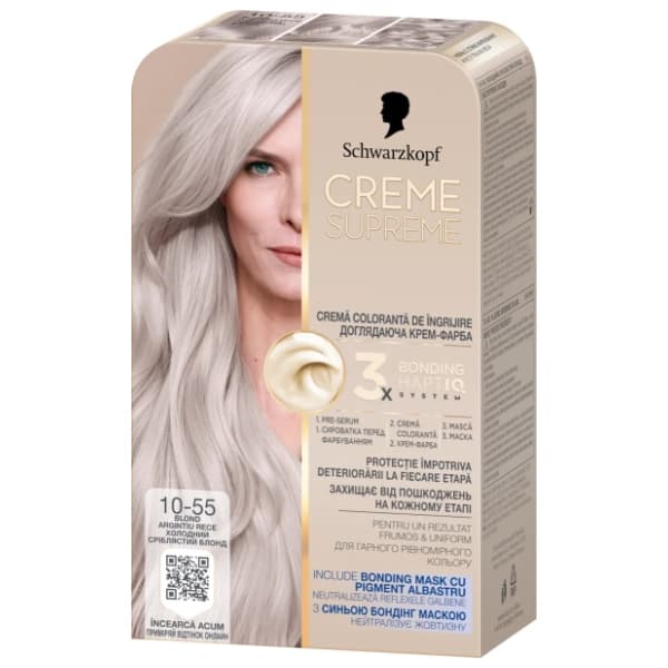 SCHWARZKOPF Creme Supreme farba za kosu 10-55 blond 0