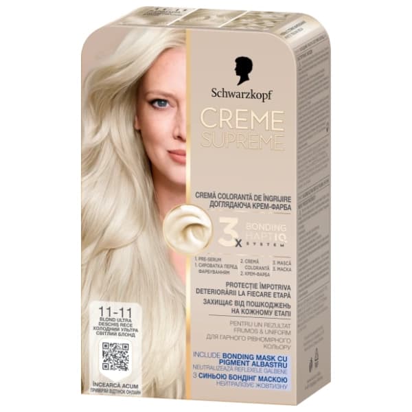 SCHWARZKOPF Creme Supreme farba za kosu 11-11 blond ultra 0