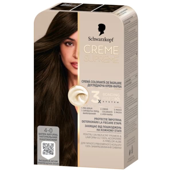 SCHWARZKOPF Creme Supreme farba za kosu 4-0 saten natural 0
