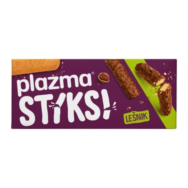 Stiksi PLAZMA lešnik keks 125g 0