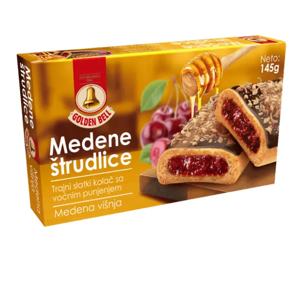 Štrudla GOLDEN BELL medena višnja 145g 0