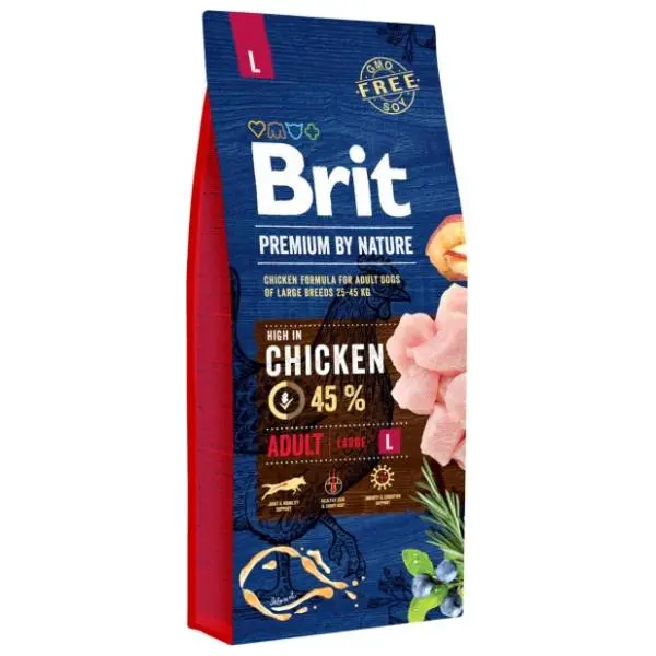 BRIT Premium by nature adult large hrana za pse piletina 15kg 0