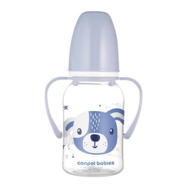 CANPOL BABIES Cute animals flašica sa drškom 120ml plava 0