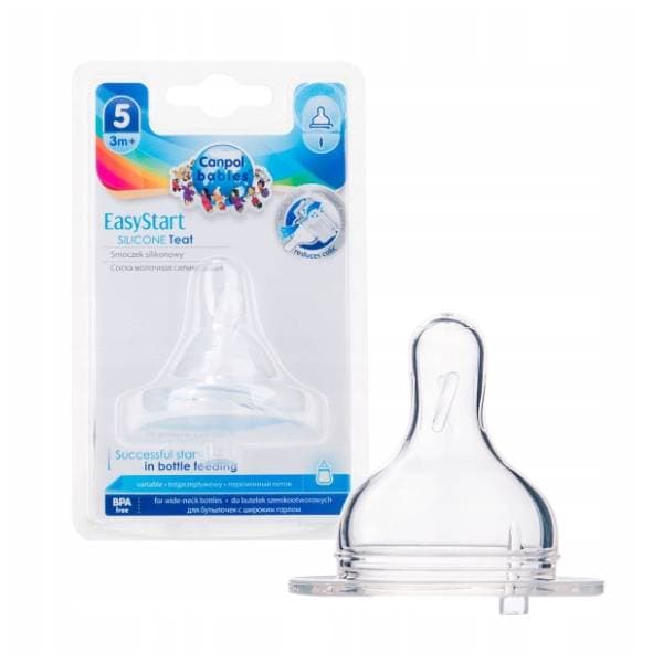 CANPOL BABIES Easy Start silikonska cucla varijabilna 21/724 0
