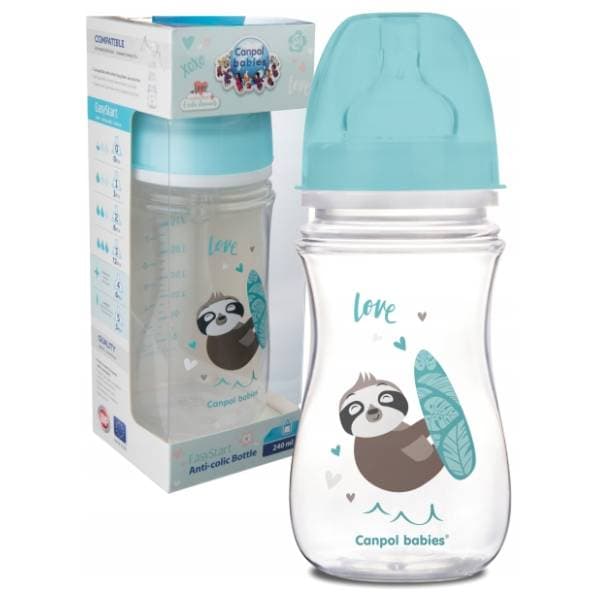 CANPOL BABIES Easy Start Toys Anti-colic flašica 240ml plava 0