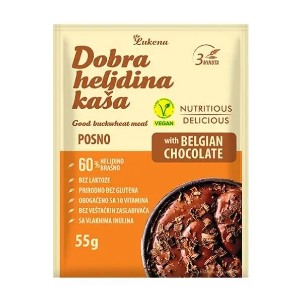 DOBRA heljdina kaša belgijska čokolada 55g 0