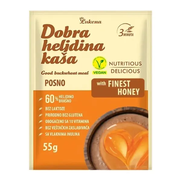 DOBRA heljdina kaša med 55g 0