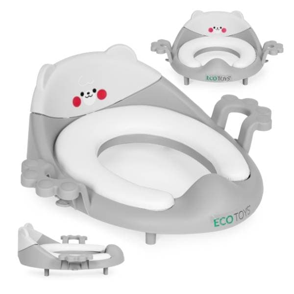 ECO TOYS adapter za wc šolju sa rukohvatima sivi 0