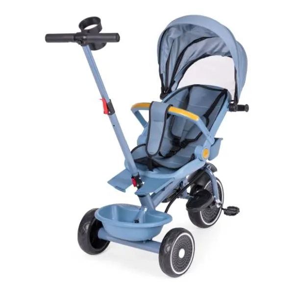 ECO TOYS tricikl 2u1 sa rotirajućim sedištem plavi 0