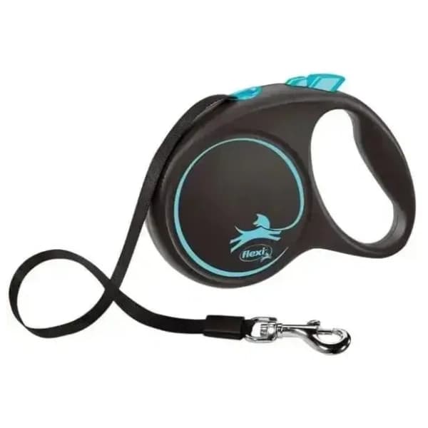 FLEXI Black design tape povodac za pse M 5m plavi 0