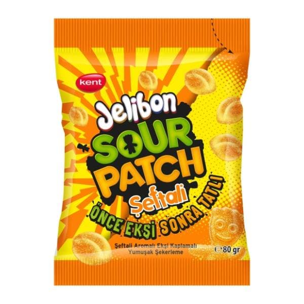 Gumene bombone KENT sour patch peach 80g 0