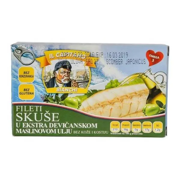 IL CAPITANO skuša fileti u maslinovom ulju 115g 0