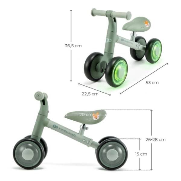 KINDERKRAFT bicikl guralica Cutie flash zelena 1