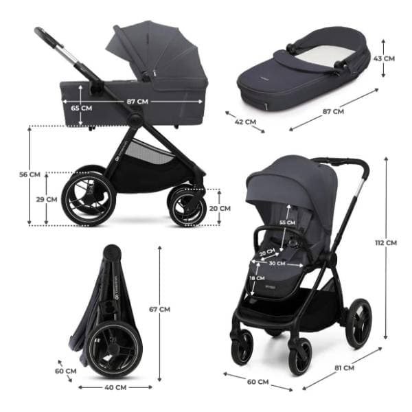 KINDERKRAFT kolica za bebe 2 u 1 Nea 2 deep grey 1