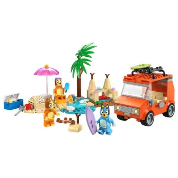 LEGO Bluey Bluina plaža i porodični izlet automobilom 11202 1