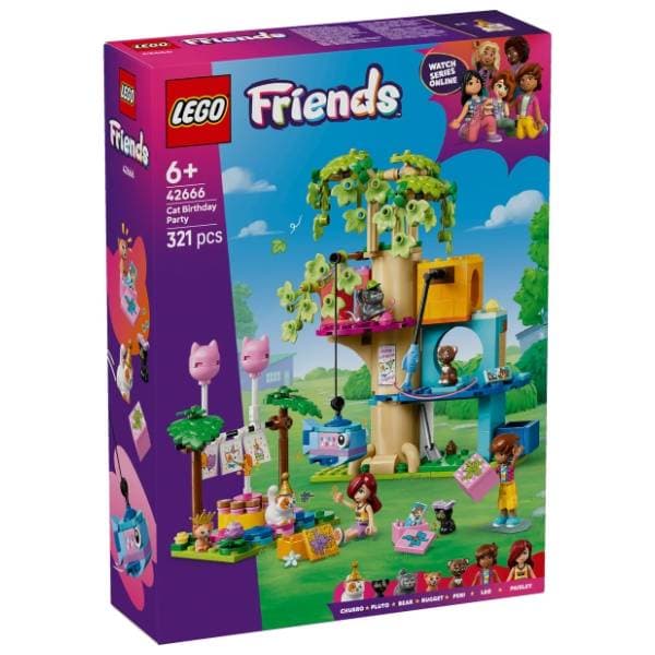 LEGO Friends Macina rođendanska zabava i kuća na drvetu 42666 0
