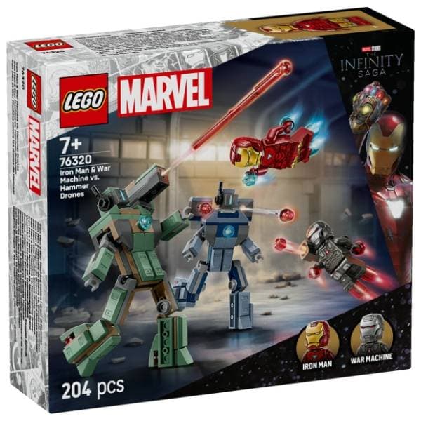 LEGO Marvel Ajronmen i ratna mašina protiv Hamerovih dronova 76320 0