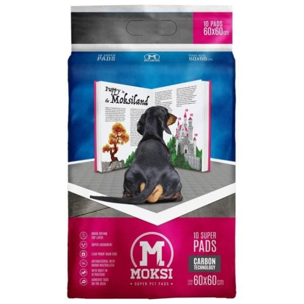 MOKSI Carbon podloga za pse 60x60cm 10kom 0