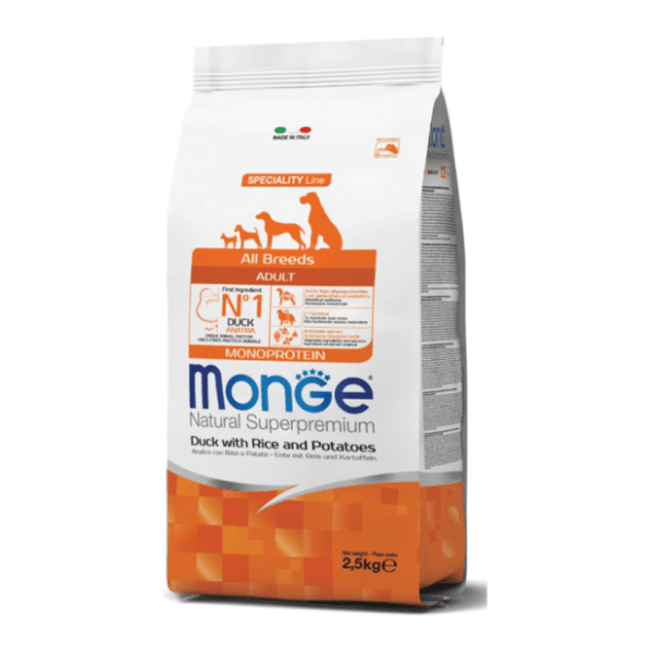 MONGE All breeds adult hrana za pse pačetina 2,5kg 0