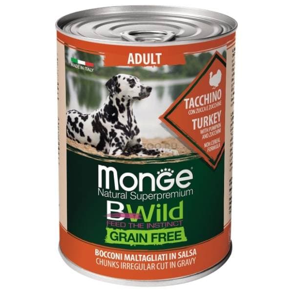 MONGE Bwild adult hrana za pse ćuretina 400g 0