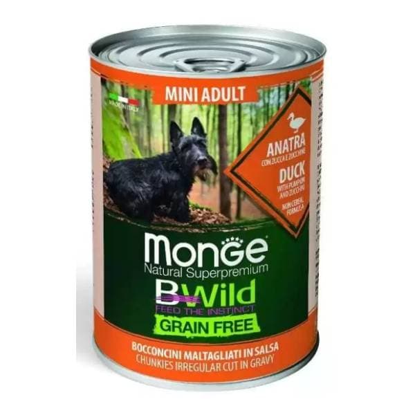 MONGE Bwild mini adult hrana za pse pačetina 400g 0