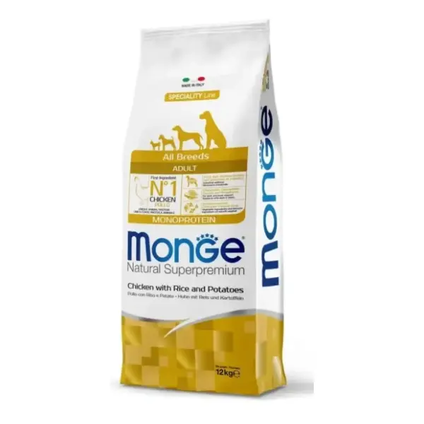 MONGE Superpremium adult hrana za pse piletina 12kg 0